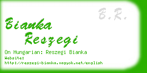 bianka reszegi business card